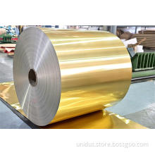 Golden hydrophilic aluminum foil